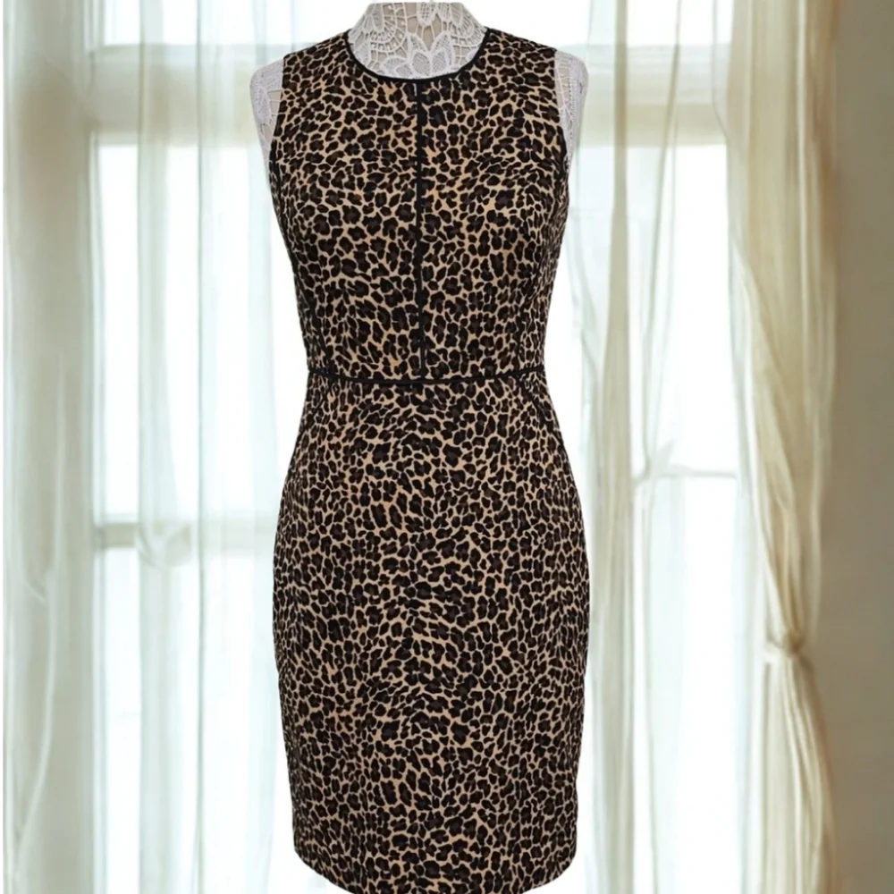 J.CREW Leopard Print A-line Shift Sheath Dress
